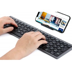 Elegante faltbare kabellose Tastatur mit Bluetooth, dunkelgrau typerCLAW BS110