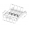 Kassenschublade mit 8 Münzfächern und 4 Scheinfächern, Kasse für Gastronomie und Einzelhandel, 24 Volt, HDWR HD-KER35-24V
