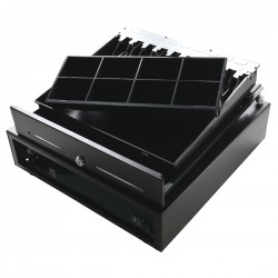 Kassenschulade HD-KR41 mit herausnehmbarem Einsatz / Kassensystem mit 8 Münzfächern und 5 Scheinfächern